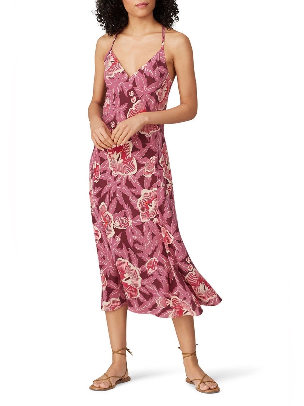 Equipment Pink Floral Slip Allianna Dress 100% Silk XSMALL